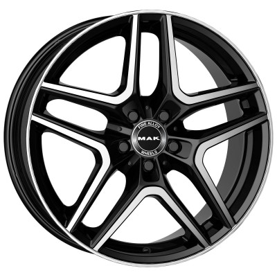 Автодиск R19 5X112 ET33 8,0J h66,6 Mak Aurum Gloss Black Mirror Ring