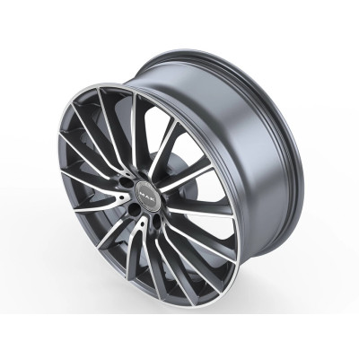 Автодиск R17 5X112 ET45 7,5J h66,6 Mak Komet Gloss Black Mirror Ring