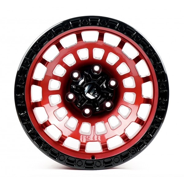 Автодиск R17 6X139,7 ET-12 9,0J h110,5 OffRoadWheels OW1025 RED BLACK LIP BLACK RIVETS