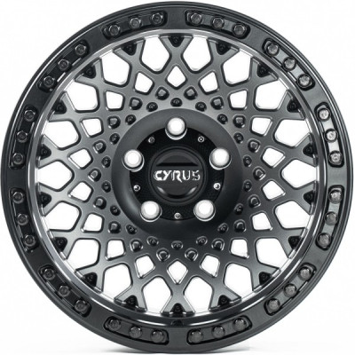 Автодиск R17 5X127 ET-12 8,5J h71,5 OffRoadWheels OW1701 Matt Gray Matt Black Ring