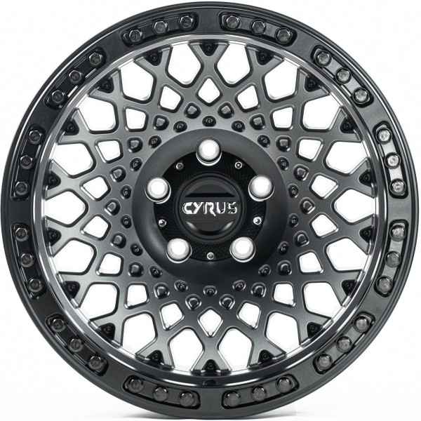 Автодиск R17 5X127 ET-12 8,5J h71,5 OffRoadWheels OW1701 Matt Gray Matt Black Ring