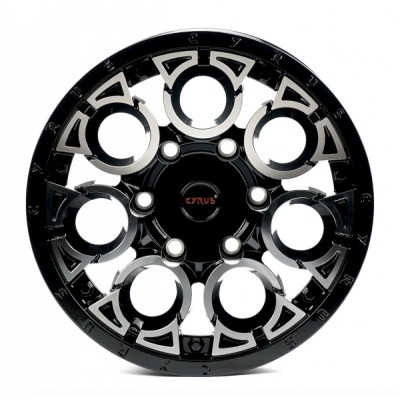 R15 6X139,7 ET12 8,0J h108,1 Off Road Wheels OW1908-8 FACE POLISH LIP BLACK