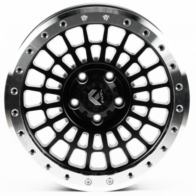 Автодиск R17 5X127 ET-12 8,5J h71,56 OffRoadWheels OW2114 Satin Black Silver Polish Rim (BEADLOCK)