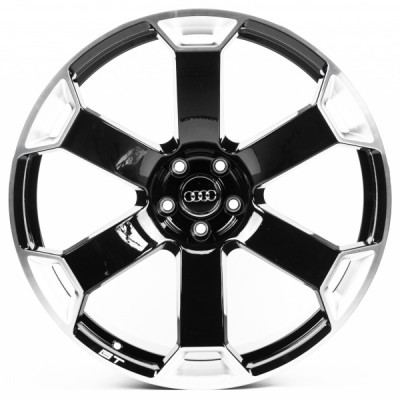 Автодиск R22 5X112 ET19 10,5J h66,45 Replica A001 GLOSS BLACK MILLING FORGED