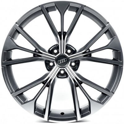 R21 5X112 ET20 10,0J h66,5 Replica A1624 Matt Graphite Machined Face