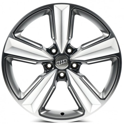 R18 5X112 ET31 8,0J h66,45 Replica A5400 Matt Graphite Machined Face Mill Coated Silver