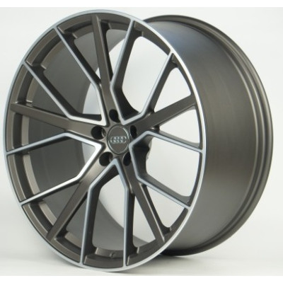 R22 5X112 ET26 10,0J h66,5 Replica A970 MATTE-GRAPHITE-WITH-MACHINED-FACE FORGED