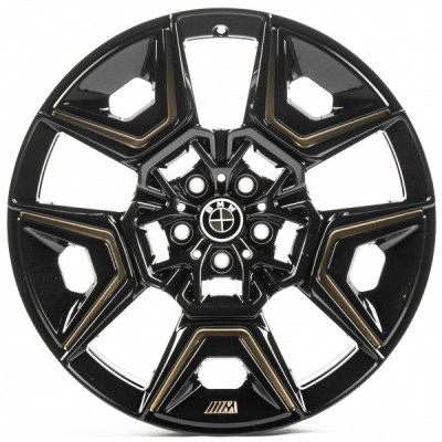 Автодиск R22 5X120 ET21 10,0J h66,45 Replica B0001XM GLOSS BLACK RED LINE FORGED