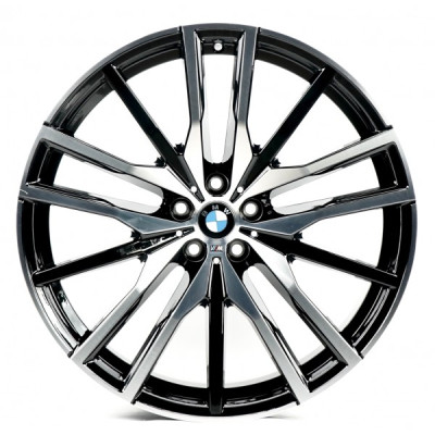 Автодиск R22 5X112 ET37 9,5J h66,6 Replica B021-022 Machined Face Black