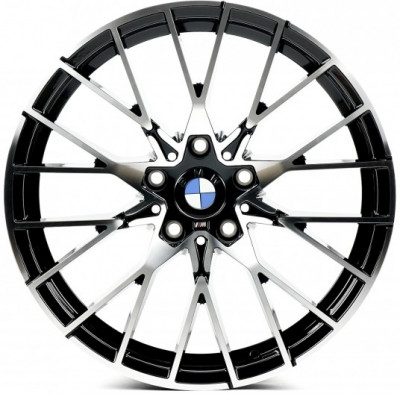 R18 5X120 ET30 8,0J h72,5 Replica B0279 Gloss Black Machined Face