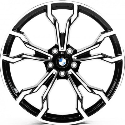 Автодиск R20 5X112 ET25 9,0J h66,5 Replica B2604527 Gloss Black Machined Face