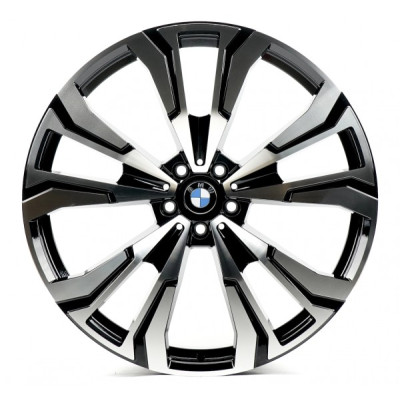 Автодиск R23 5X112 ET43 10,5J h66,56 Replica B2901 Gloss Black Machined Face