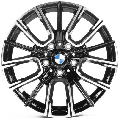 Автодиск R17 5X120 ET25 8,0J h72,6 Replica B3168 Black Machined Face