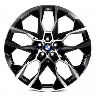 Автодиск R22 5X112 ET43 10,5J h66,5 Replica B5592 Gloss Black Machined Face