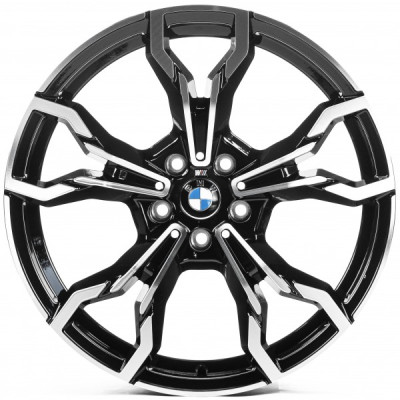 Автодиск R19 5X112 ET32 8,0J h66,45 Replica B695 Gloss Black Machined Face