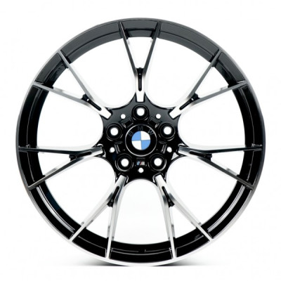 R19 5X120 ET30 8,5J h72,5 Replica B753 Gloss Black Machined Face