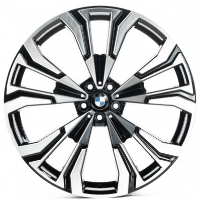 Автодиск R23 5X112 ET43 10,5J h66,6 Replica B7X7 Gloss Black Machined Face