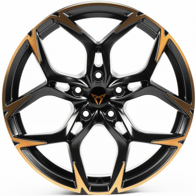 Автодиск R19 5X112 ET38 8,5J h57,1 Replica CUP275 Satin Black Machined Spokes Bronze Coating