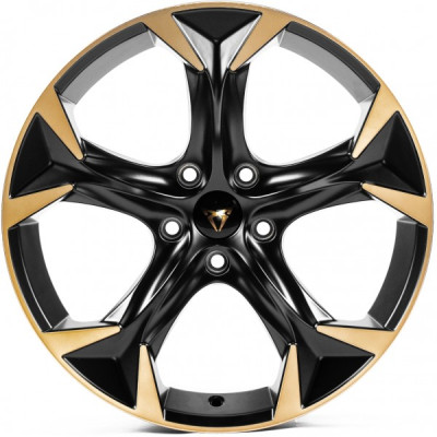 Автодиск R18 5X112 ET45 8,0J h57,1 Replica CUP361 Satin Black Machined Spokes Bronze Coating