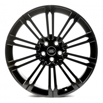 R22 5x120 ET42,5 9,5J h72,5 Replica LR2 GLOSS BLACK FORGED (Lug nuts)