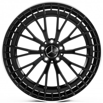 Автодиск R21 5X112 ET41,5 9,5J h66,45 Replica MR0005 SATIN BLACK LIP POLISH FORGED
