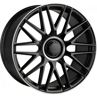 R22 5X112 ET47 11,5J h66,6 Replica MR01 Matt Black Lip Polish