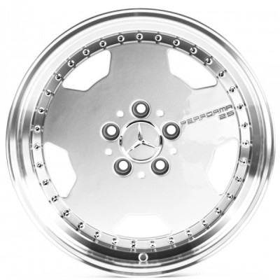 Автодиск R17 5X112 ET25 9,5J h66,6 Replica MR108 Silver Machined Face