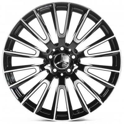 Автодиск R19 5X112 ET47 9,0J h66,6 Replica MR3019 Gloss Black Machined Face