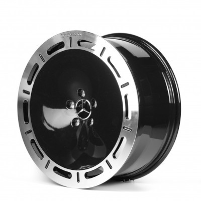 R20 5X112 ET34 9,0J h66,5 Replica MR8032 GLOSS BLACK LIP POLISH FORGED