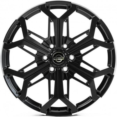 Автодиск R22 6X139,7 ET35 8,5J h77,8 Replica NS001 Satin Black Lip Millling