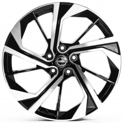 Автодиск R19 5X114,3 ET45 7,5J h66,1 Replica NS19189 Gloss Black Machined Face