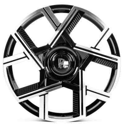 Автодиск R23 5X112 ET30 9,0J h66,56 Replica RR001 Gloss Black Machined Face