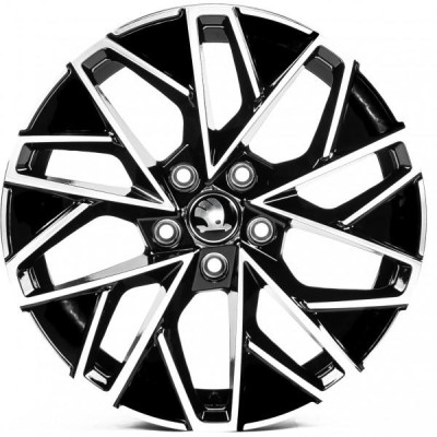 Автодиск R17 5X112 ET45 7,0J h57,1 Replica SK17444 Gloss Black Machined Face