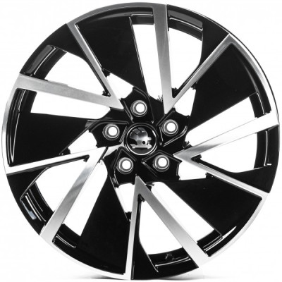Автодиск R18 5X112 ET44 8,0J h57,1 Replica SK18544 Gloss Black Machined Face