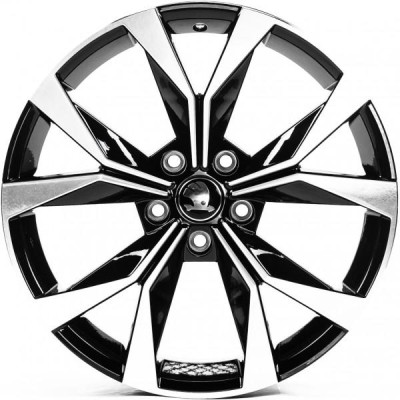 Автодиск R18 5X112 ET38 7,5J h57,1 Replica SK18726 Gloss Black Machined Face