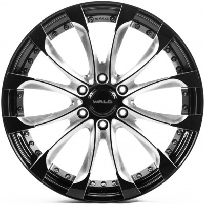 Автодиск R22 6X139,7 ET45 9,0J h95,1 Replica TY001 GLOS BLACK MILLING FACE FORGED (2-Piece)