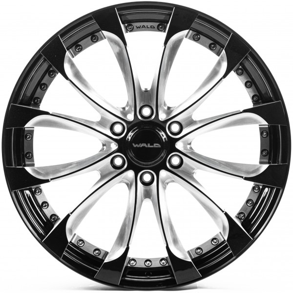 Автодиск R22 6X139,7 ET45 9,0J h95,1 Replica TY001 GLOS BLACK MILLING FACE FORGED (2-Piece)