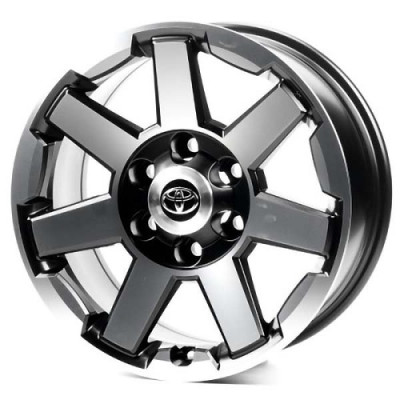 R17 6X139,7 ET15 7,5J h106,1 Replica TY074 Satin Black Machined Face (без кріплення)