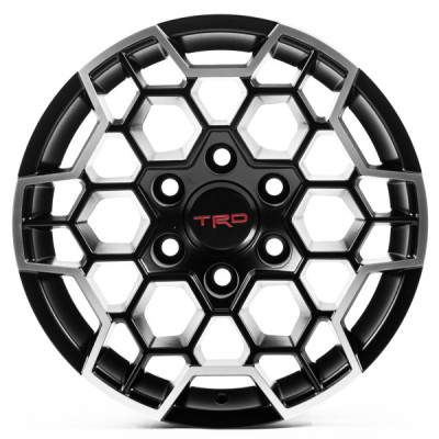 Автодиск R17 6X139,7 ET15 7,5J h106,1 Replica TY3304 Matte Black Machined Face