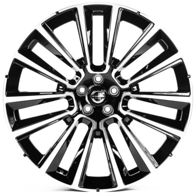 Автодиск R22 5X108 ET38,5 9,0J h63,3 Replica V22670 Gloss Black Machined Face