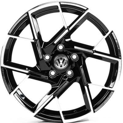 Автодиск R17 5X112 ET45 7,0J h57,1 Replica VV17967 Gloss Black Machined Face