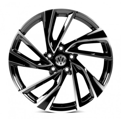 R17 5X112 ET42 7,0J h57,1 Replica VV5481 Gloss Black Machined Face