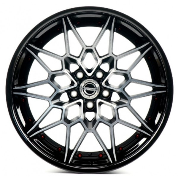 Автодиск R20 5X112 ET15 9,5J h66,5 WS Forged WS-004C SATIN BLACK DARK POLISH LIP GLOSS BLACK FORGED (2-Piec