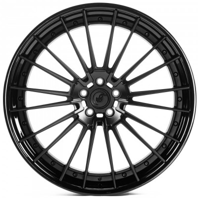 Автодиск R23 5X112 ET45 11,0J h66,5 WS Forged WS-028C Satin Black Lip Gloss Black