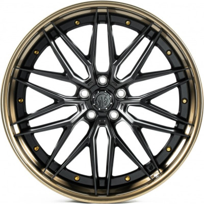 Автодиск R22 5X112 ET43 11,5J h66,5 WS-075C WS Forged Satin Black Dark Machined Face Lip Brush Black