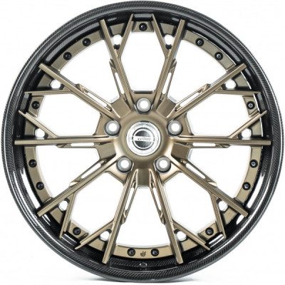 Автодиск R21 5X132 ET15 11,0J h66,5 WS Forged WS-090C Satin Bronze Lip Carbon Carbon