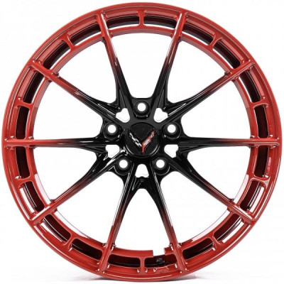 Автодиск R19 5X120 ET37 10,0J h66,9 WS Forged WS-COR002 Black Gloss Turning into Red Gloss