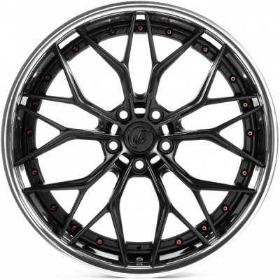 Автодиск R20 5X112 ET25,2 9,5J h66,45 WS Forged WS-MR035C Satin Black Lip Polish