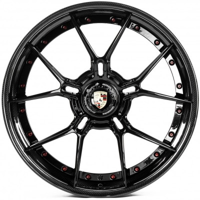 Автодиск R22 5X130 ET60 12,0J h71,5 WS Forged WS-PR10C Gloss Black Lip Carbon