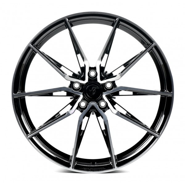 R19 5X112 ET28 9,0J h66,5 WS Forged WS1418 GLOSS BLACK WITH DARK MACHINED FACE FORGED